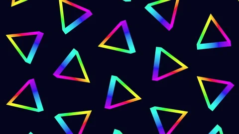 Vibrant geometric pattern with colorful triangles Stock Footage 285686373