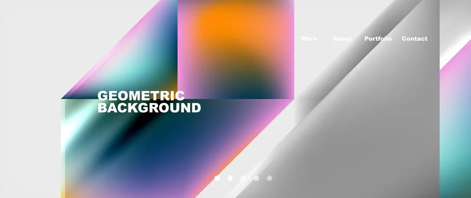 Vibrant geometric pattern with colorful triangles on a white background 스톡 일러스트