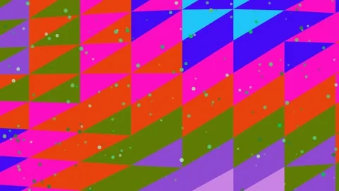 Vibrant Geometric Pattern with Confetti Stock Footage 332161532