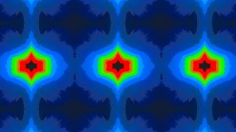 Vibrant geometric pattern dominates the scene イラスト素材