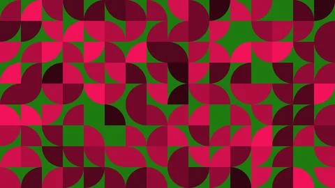 This vibrant geometric pattern features harmonious curves and shapes in ric.. 스톡 일러스트