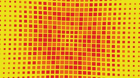Vibrant geometric pattern featuring bold red and yellow squares arranged in.. Illustrazione stock