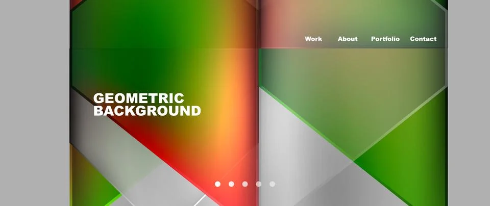 A vibrant geometric pattern featuring red, green, and white triangles Stock Illustration