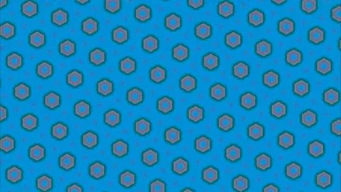 Vibrant geometric pattern of interconnected nodes on bright blue background. Stock Illustration