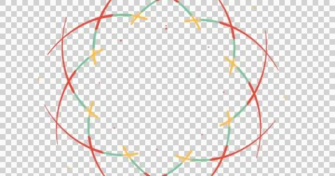 Vibrant geometric pattern with intersecting lines and shapes Stock Illustration