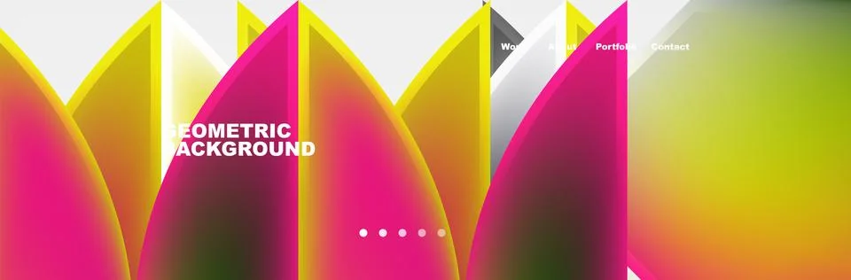 Vibrant geometric pattern with magenta triangles on a white background Stock Illustration
