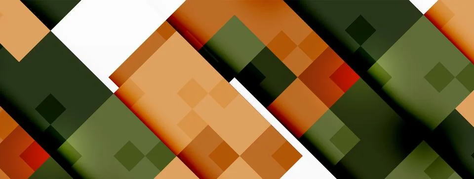 Vibrant geometric pattern in orange and wood tones, perfect for flooring or art Stock Illustration