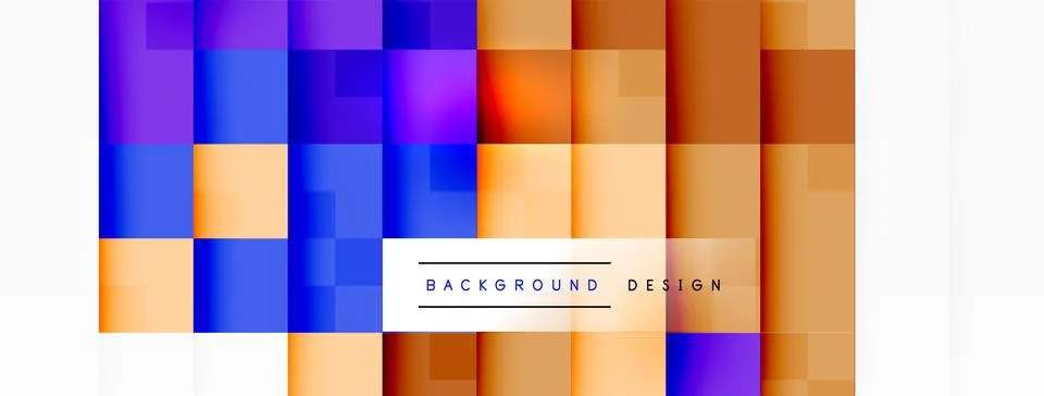 Vibrant geometric pattern in orange, red, and amber on white background Stock Illustration