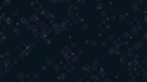 Vibrant geometric pattern purple and green shapes in a diamond arrangement Vídeo Stock 289305167