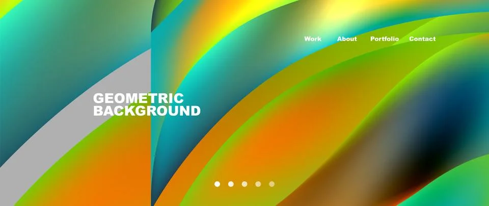 Vibrant geometric pattern with rainbow of colors in closeup view Stock Illustration