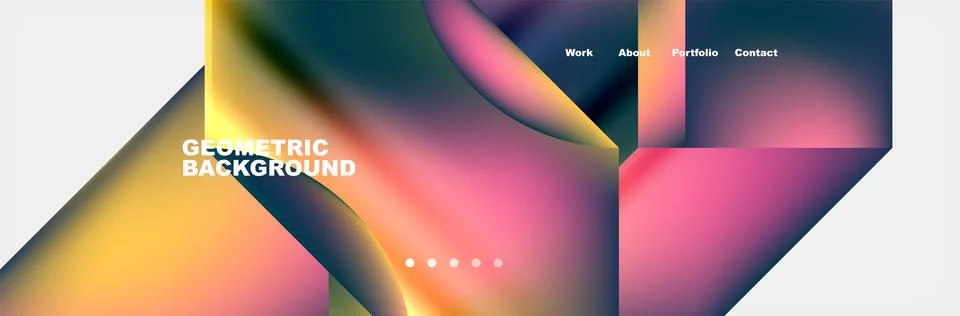 Vibrant geometric pattern with a rainbow of colors in a rectangular design Stock Illustration
