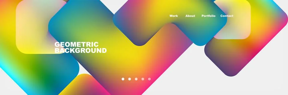 Vibrant geometric pattern with a rainbow of colors in a closeup circle design Stock Illustration