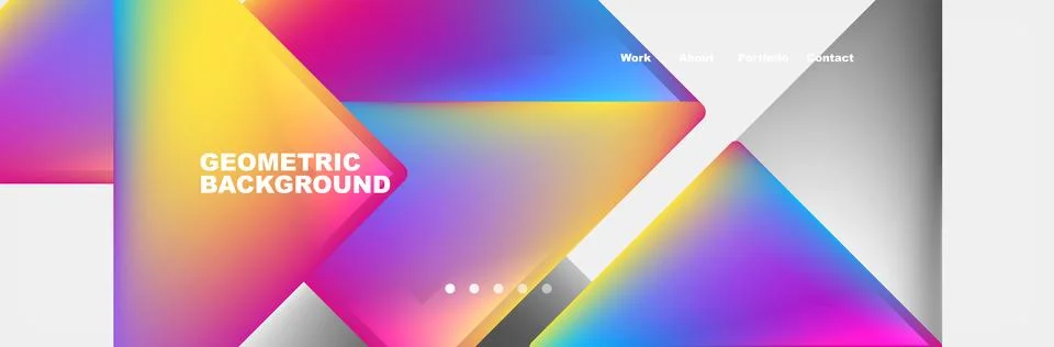 Vibrant geometric pattern with rainbow gradient Colorfulness at its finest Stock Illustration
