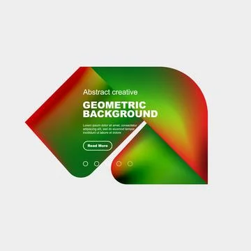 Vibrant geometric pattern in red and green for a modern logo or brand design Stock Illustration