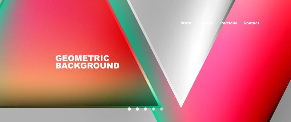 A vibrant geometric pattern with red, white, and green triangles Stock Illustration