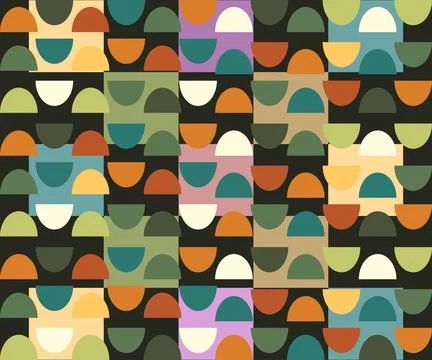 Vibrant geometric pattern showcasing an intricate arrangement Stock Illustration