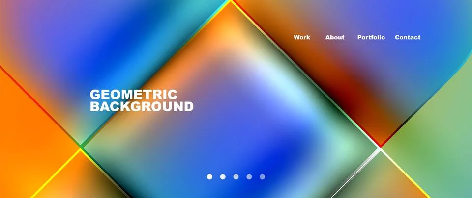 A vibrant geometric pattern with squares and lines on a colorful background 스톡 일러스트