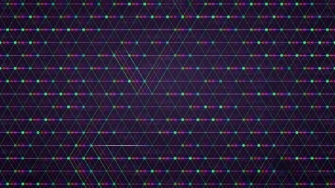 Vibrant geometric patterns, abstract modern digital grid, colorful glowing data Stock Footage 345375325