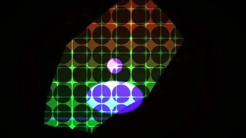 Vibrant geometric patterns and shapes on black background. Stock Footage 336257879
