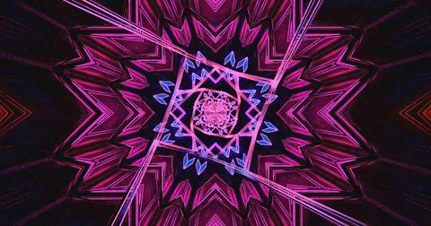 Vibrant geometric patterns create a mesmerizing effect Stock Illustration