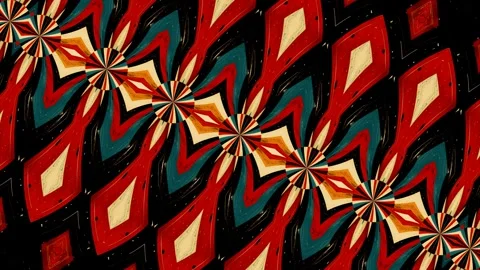 Vibrant geometric patterns flow seamlessly for captivating VJ loops Stock Footage 296042878