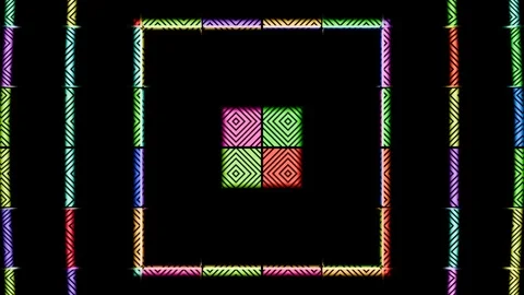 Vibrant geometric patterns for hypnotic VJ loops at a music festival Stock-Footage 294025869