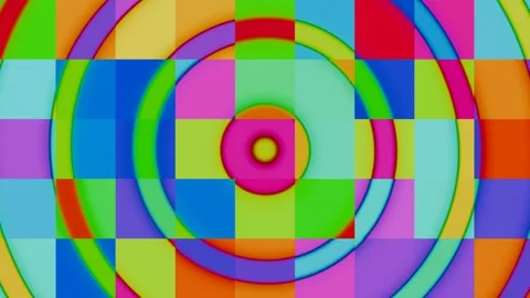 Vibrant geometric patterns in a mesmerizing rhythm for creative artistry Stock Footage 292095620