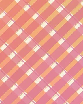 A vibrant geometric plaid pattern in pink, peach, and cream creates a soft .. Stock Illustration