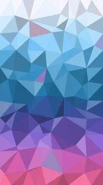 A vibrant geometric polygon pattern in blue, cyan, purple, and pink creates.. Stock Illustration