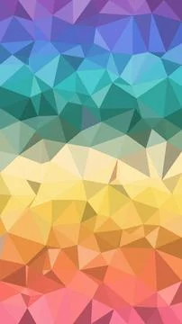 A vibrant geometric polygon pattern with a smooth blue-to-pink gradient, cr.. Stock Illustration