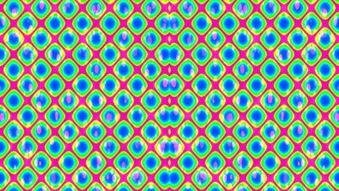 Vibrant Geometric Seamless Pattern Background - Hypnotic Tile Art Texture Stock Footage 337657341
