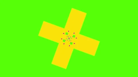 Vibrant geometric shapes exploding in bright green background 動画素材 330287061