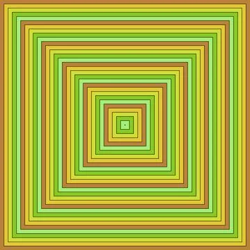 Vibrant geometric spiral pattern with gradient colors Stock Illustration