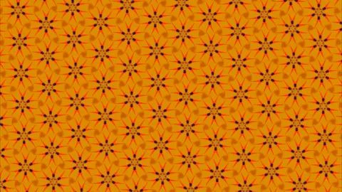 Vibrant geometric star pattern on warm golden background. Intricate repeating Stock Illustration