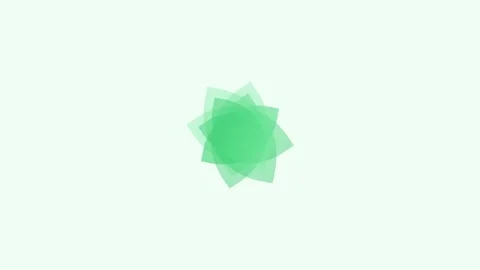 Vibrant geometric starburst with layered translucent shades Video stock 334621320