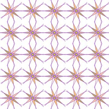 Vibrant Geometric Starburst Pattern for Decorative Backgrounds and Fabrics Stock Illustration