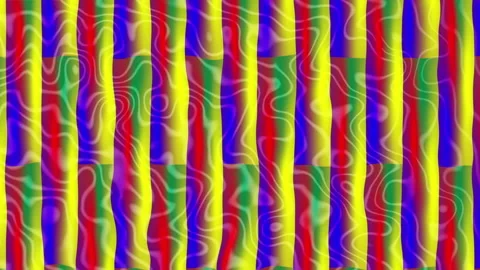 Vibrant geometric stripes in red, yellow, green, and blue with gradient overlays Stock Footage 303751038