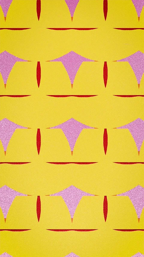Vibrant Geometric Textile Pattern In Pink Yellow And Orange Hues Stock Footage 302239589