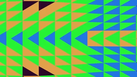 Vibrant Geometric Triangle Pattern with Contrasting Color Palettes Stock Footage 332197339