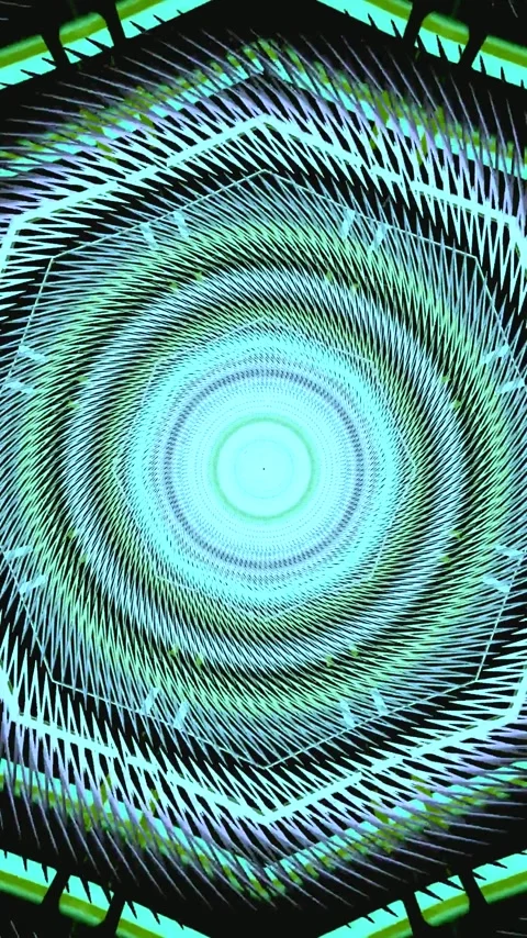 Vibrant geometric tunnel video loop creating immersive visual experience in.. Stock Footage 321571955