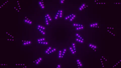 Vibrant glow spiral pattern of overlapping purple circles Stock Footage 292965147