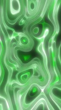 Vibrant glowing green abstract pattern with fluid, swirling shapes and layere Stock Illustration