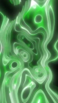 Vibrant glowing green abstract pattern with fluid, swirling shapes and laye.. Stock Illustration
