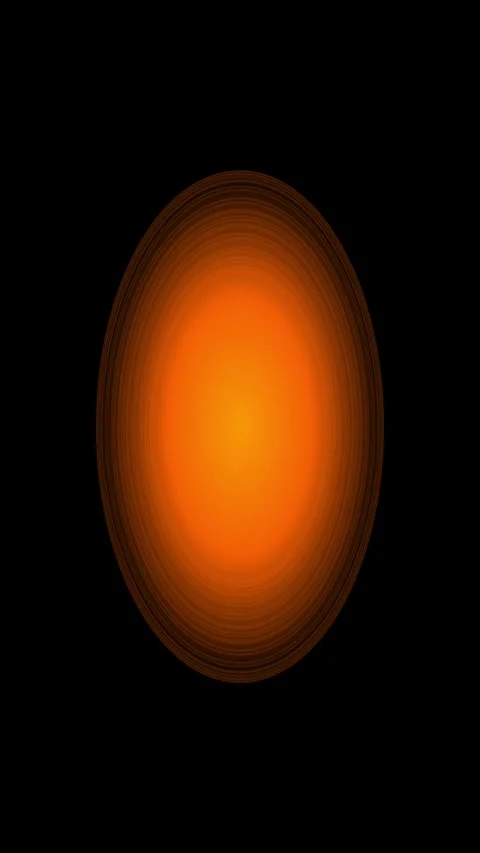 Vibrant glowing orange elliptical shape with concentric rings creates dynam.. Stock Footage 341812472