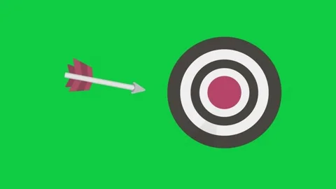 A vibrant glowing target icon with a red and white design. Stock Footage 299045665