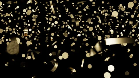Vibrant golden particles create an opulent and joyful atmosphere. 스톡 동영상 343965854