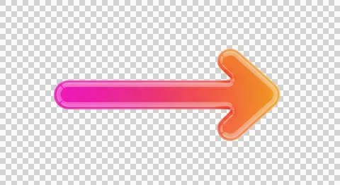 A vibrant gradient arrow pointing to the right with a smooth transition fro.. Stock Photos