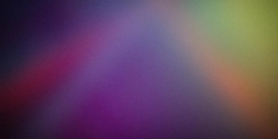 A vibrant gradient background blending deep purple, red, and green hues, cr.. Illustrazione stock