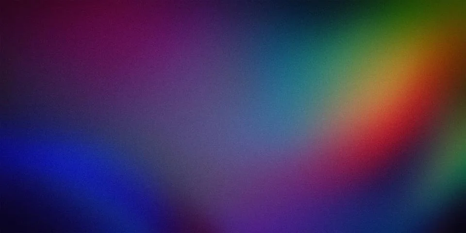 A vibrant gradient background blending deep shades of purple, blue, green, .. Illustrazione stock