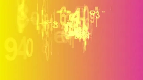 Vibrant gradient background with dynamic numerical data visualization Illustrazione stock